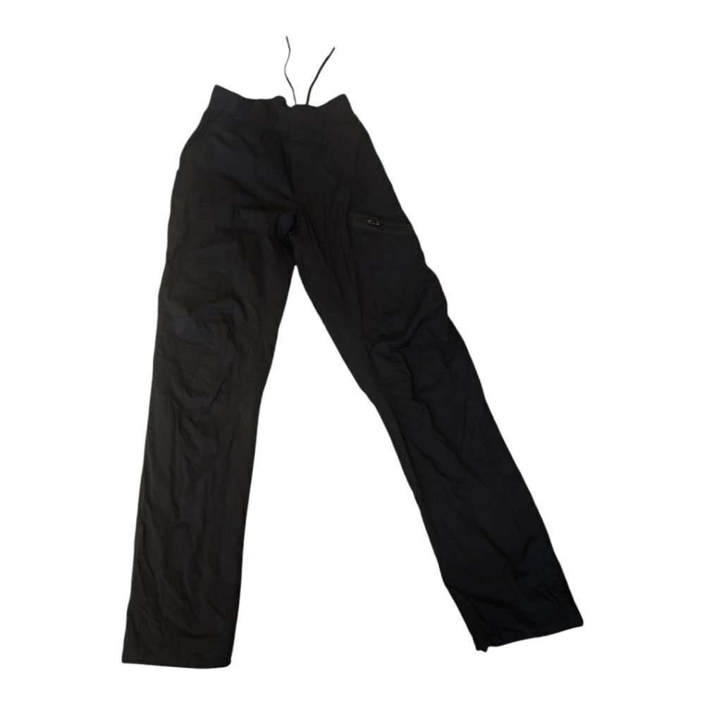 LULULEMON Black Striped Track Pants Pockets - Size Small